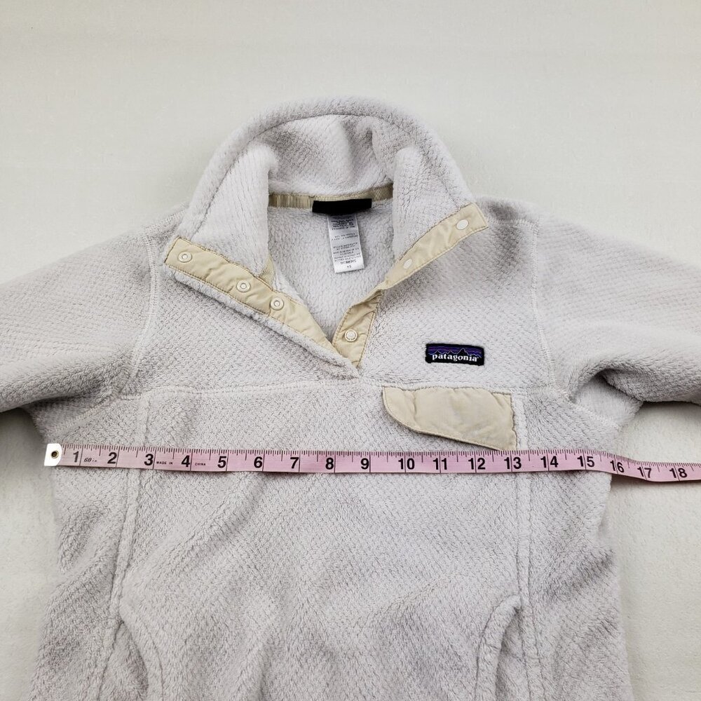 Patagonia Synchilla Snap T Fleece Pullover Womens XS White Outdoor Jacket FLAW - Picture 10 of 12